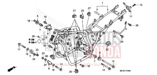 CARROSSERIE DE CHASSIS CB1300SA7 de 2007